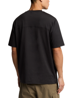 Lyle & Scott Regular Fit Panelled Neoprene T-Shirt - view 2, Jet Black