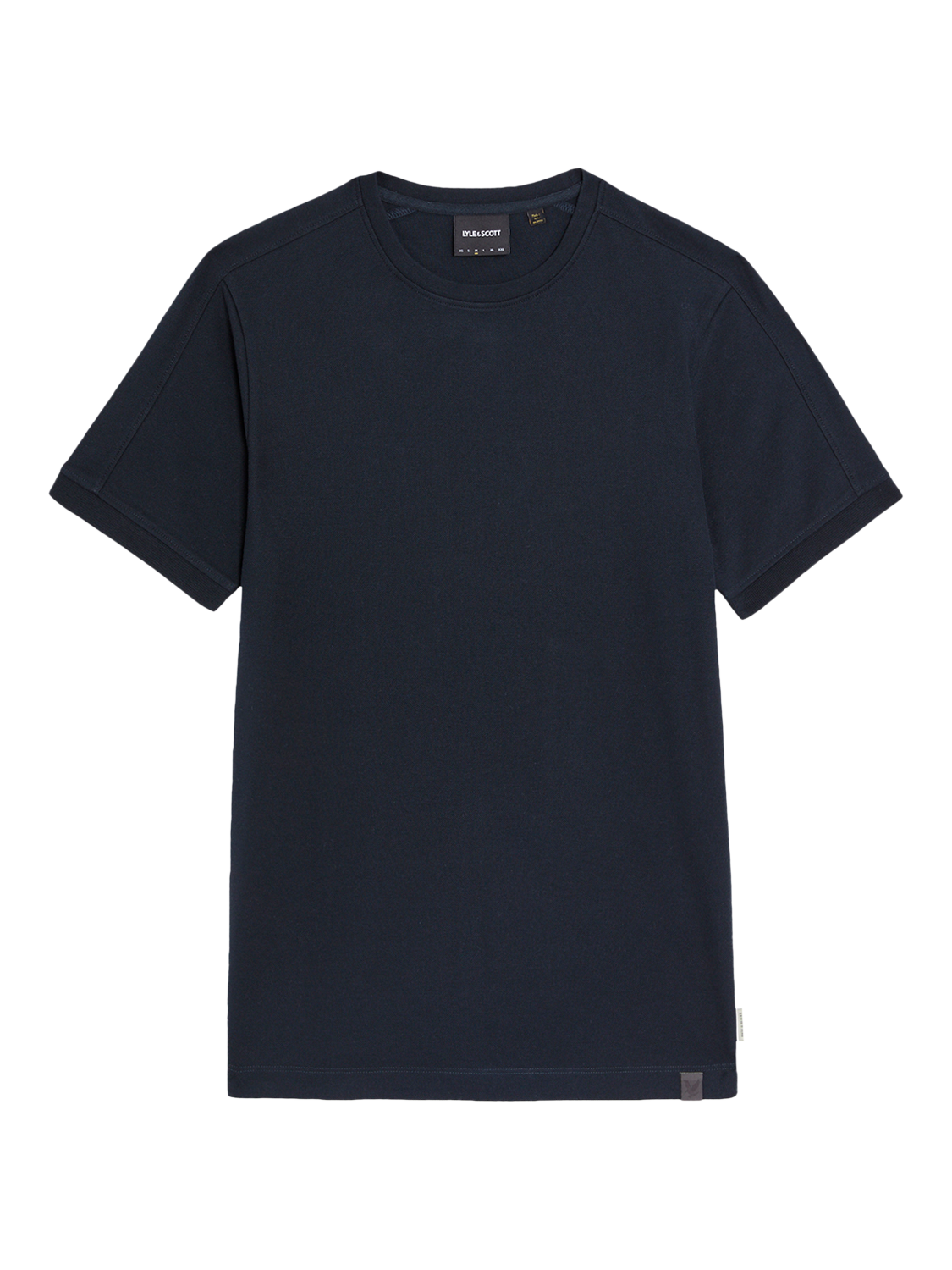Product image 1 of 1, which shows Lyle & Scott Panelled Regular Fit T-Shirt, Dark Navy, XS