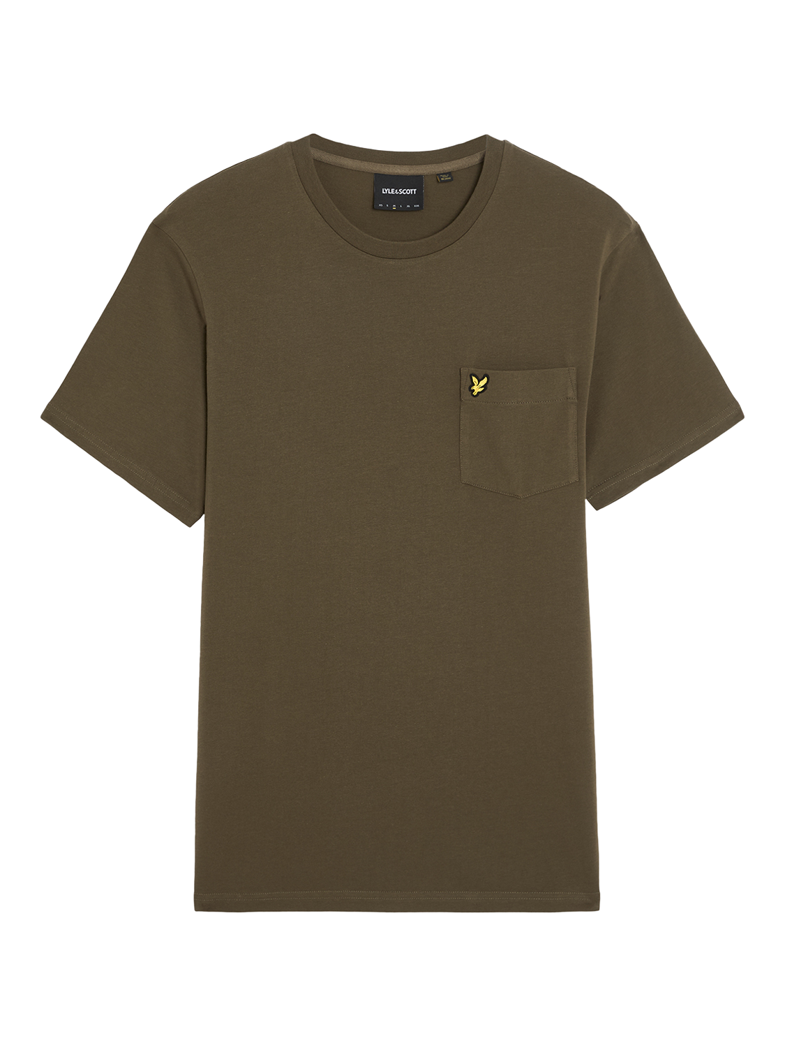 Product image 1 of 1, which shows Lyle & Scott Cotton Regular Fit Pocket T-Shirt, Cement, XS