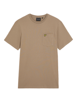 Lyle & Scott Cotton Regular Fit Pocket T-Shirt, Desert Taupe