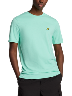 Lyle & Scott Plain Crew Neck T-Shirt, Aquamarine