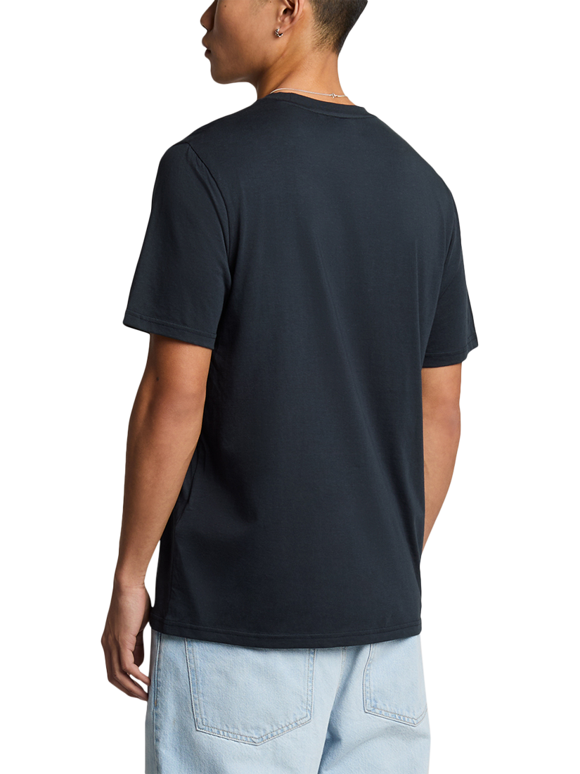 Product image 2 of 5, which shows Lyle & Scott Superfine Cotton Regular Fit T-Shirt, Dark Navy, XS