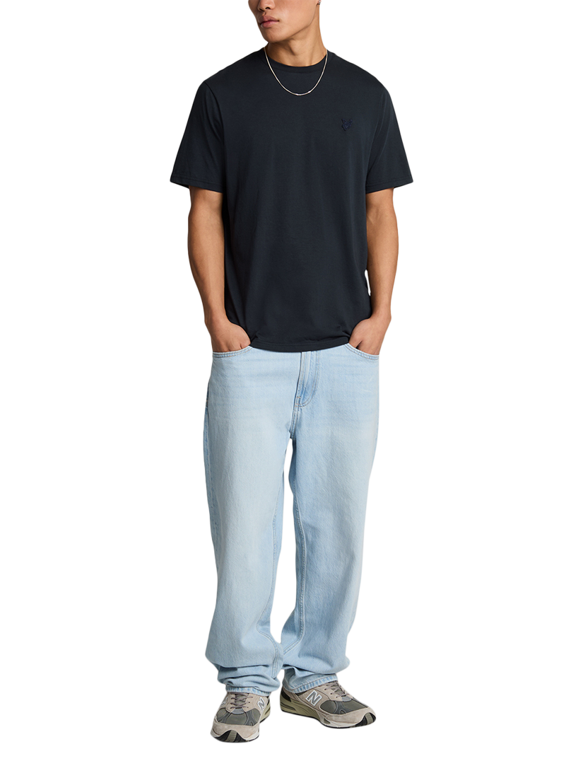 Product image 4 of 5, which shows Lyle & Scott Superfine Cotton Regular Fit T-Shirt, Dark Navy, XS