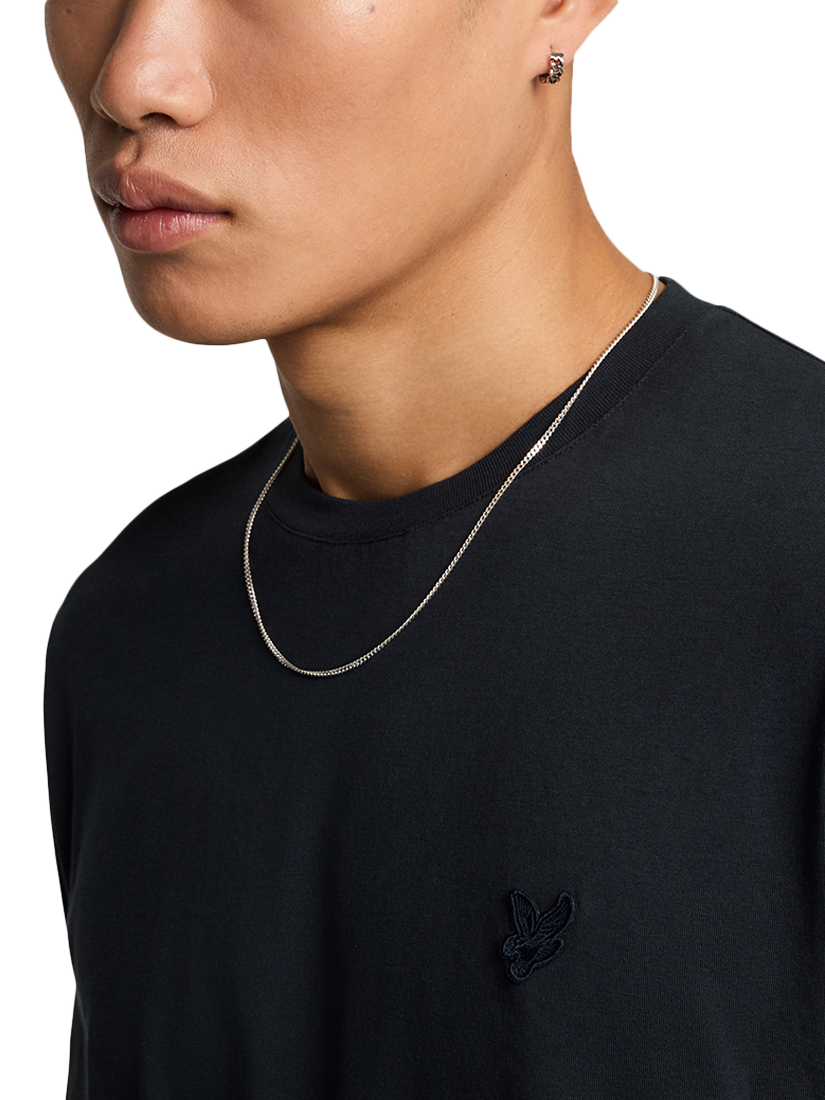 Product image 5 of 5, which shows Lyle & Scott Superfine Cotton Regular Fit T-Shirt, Dark Navy, XS