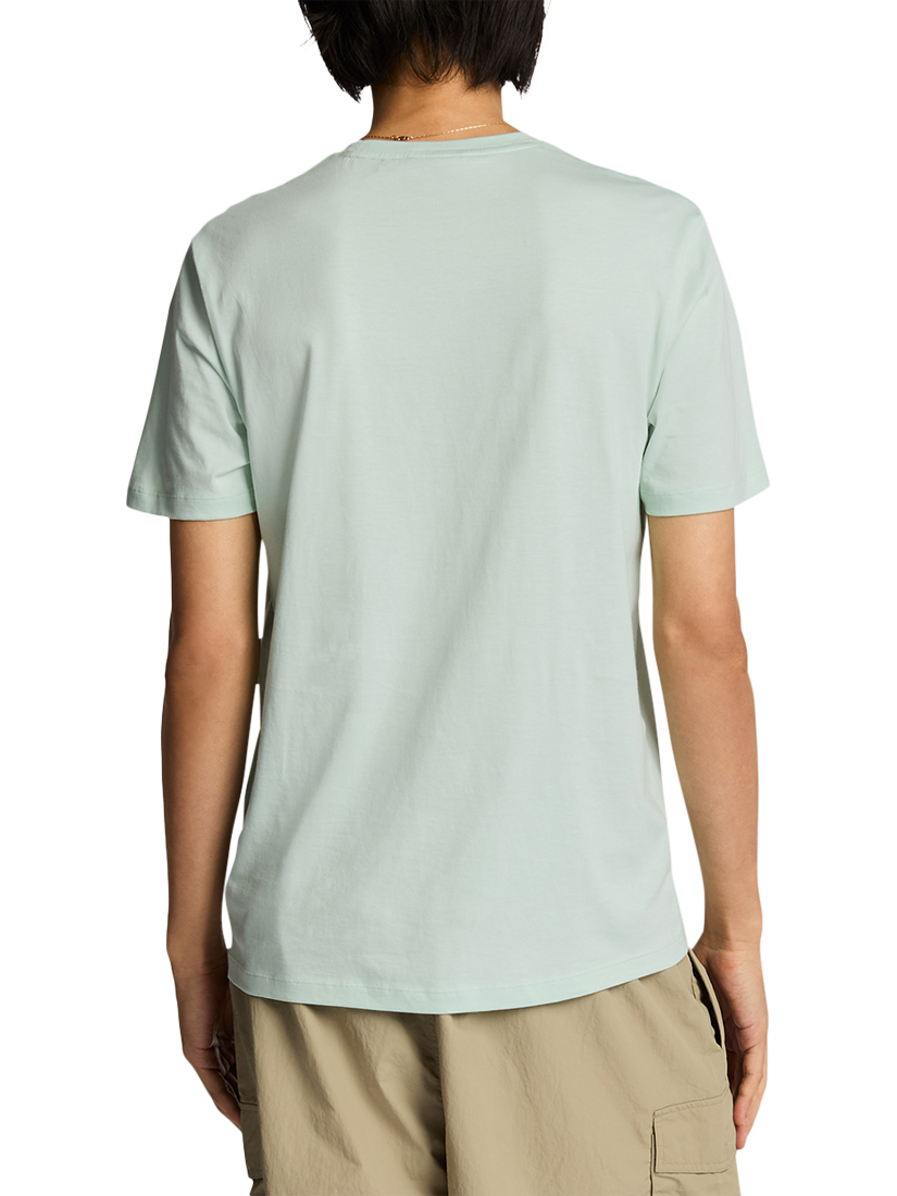 Product image 2 of 5, which shows Lyle & Scott Superfine Cotton Regular Fit T-Shirt, Pale Aqua, XS