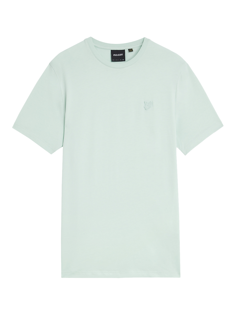 Product image 3 of 5, which shows Lyle & Scott Superfine Cotton Regular Fit T-Shirt, Pale Aqua, XS