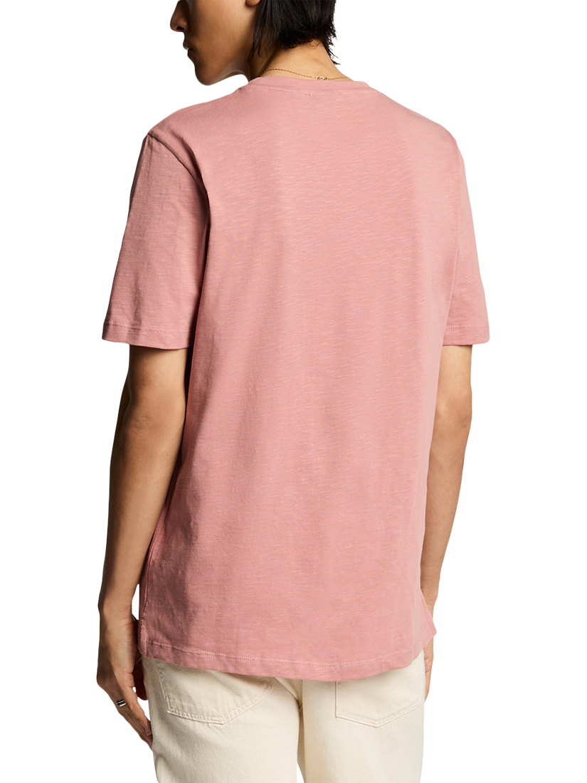 Product image 2 of 5, which shows Lyle & Scott Slub Cotton Regular Fit Short Sleeve T-Shirt, Ash Red, XS