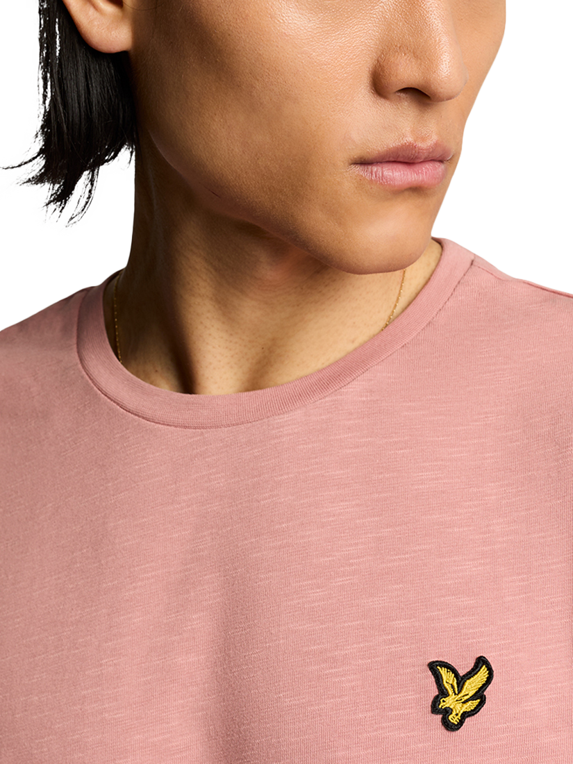 Product image 5 of 5, which shows Lyle & Scott Slub Cotton Regular Fit Short Sleeve T-Shirt, Ash Red, XS