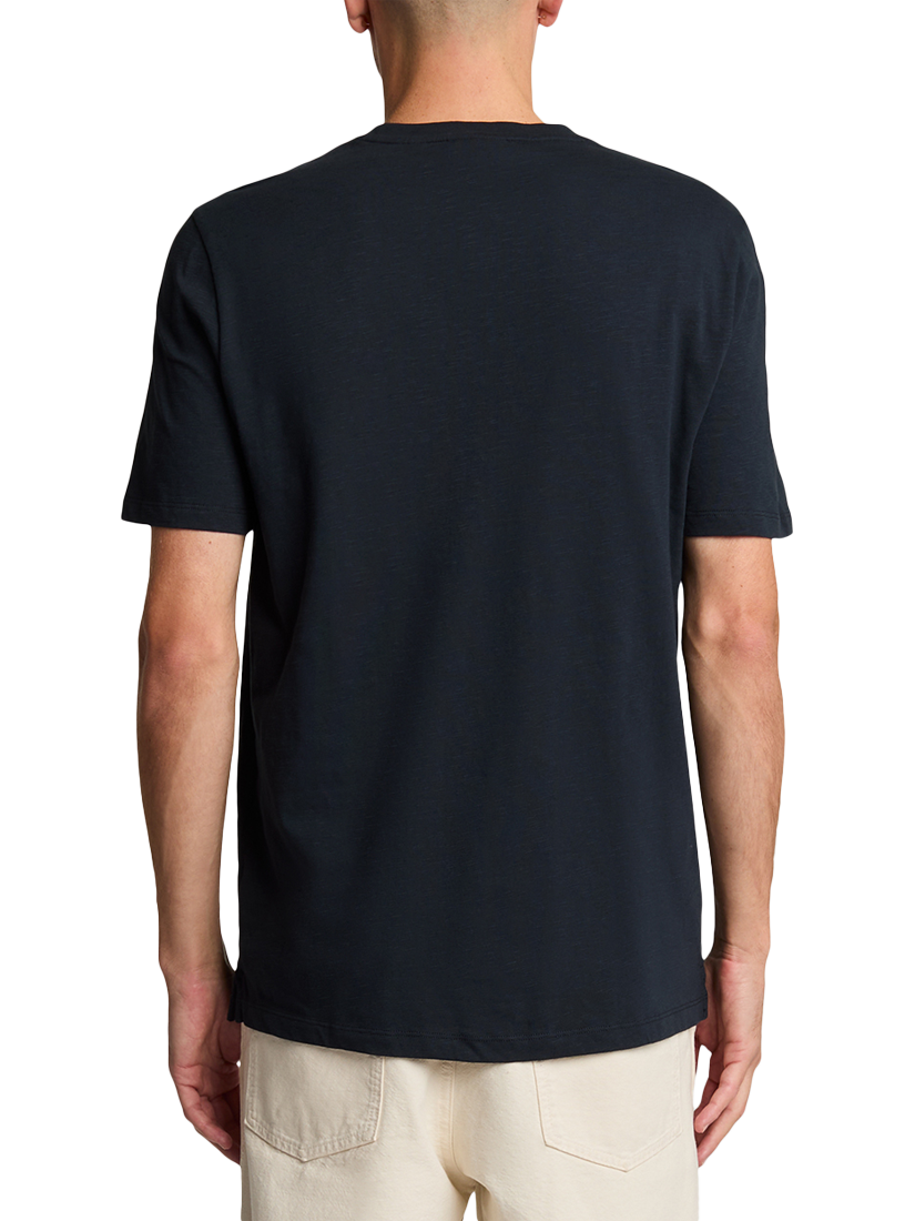Product image 2 of 5, which shows Lyle & Scott Cotton Slub T-Shirt, Dark Navy, L