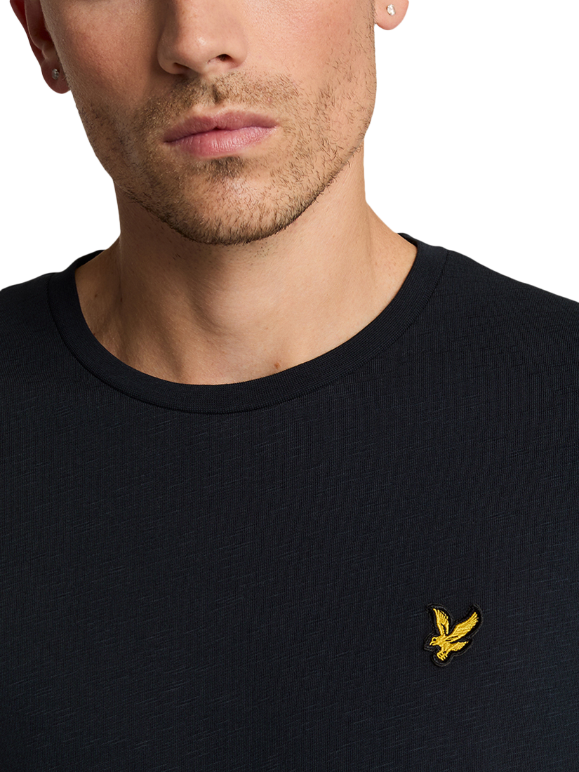Product image 5 of 5, which shows Lyle & Scott Cotton Slub T-Shirt, Dark Navy, L