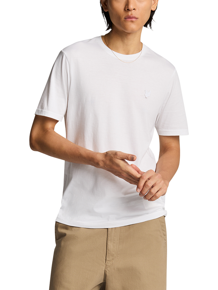 Product image 1 of 5, which shows Lyle & Scott Superfine Cotton Regular Fit T-Shirt, White, XS