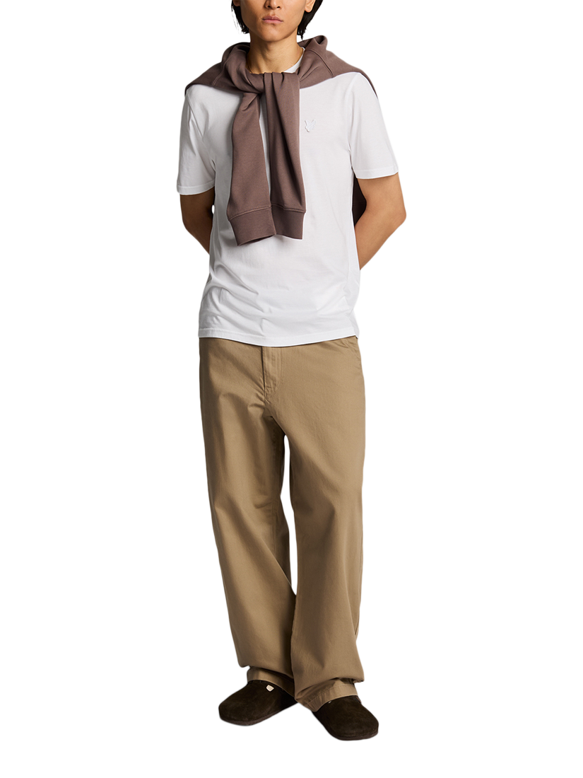 Product image 4 of 5, which shows Lyle & Scott Superfine Cotton Regular Fit T-Shirt, White, XS