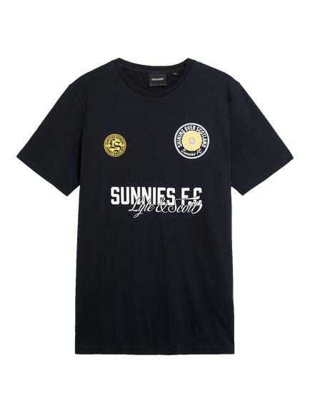 Lyle & Scott Sunnies FC Graphic Cotton Regular Fit T-Shirt, Dark Navy