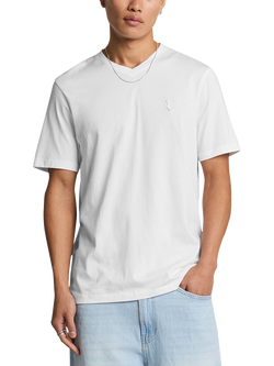 Lyle & Scott Superfine Cotton V-Neck T-Shirt, White