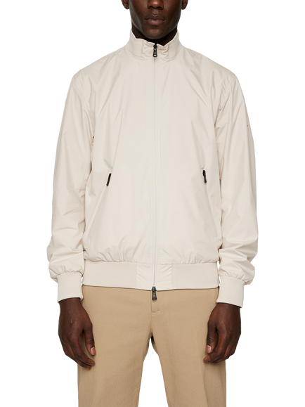 J.Lindeberg Kevin High Neck Bomber Jacket, Moonbeam, Moonbeam