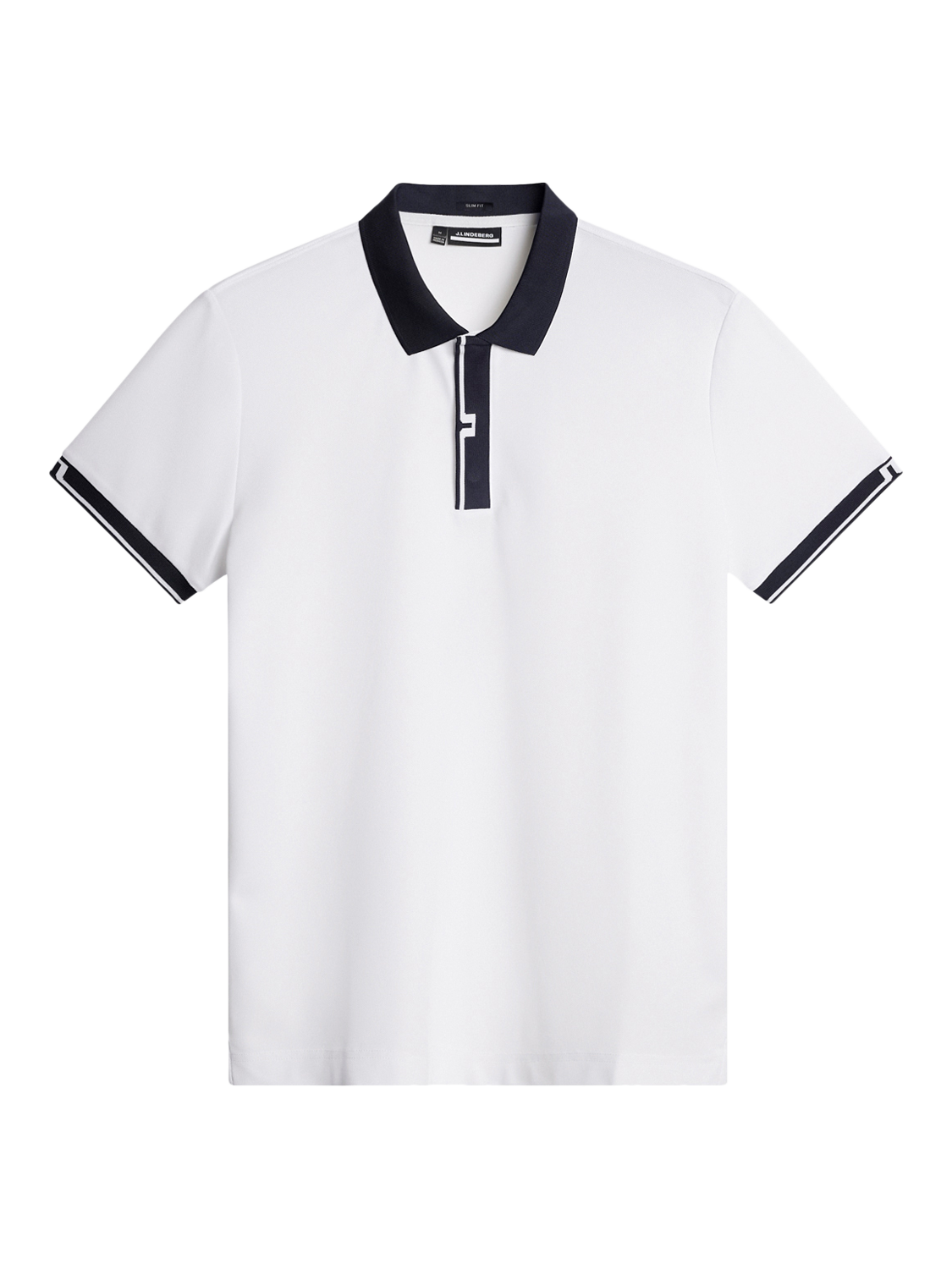 Product image 5 of 5, which shows J.Lindeberg Bay Slim Fit Short Sleeve Polo Shirt, White, S
