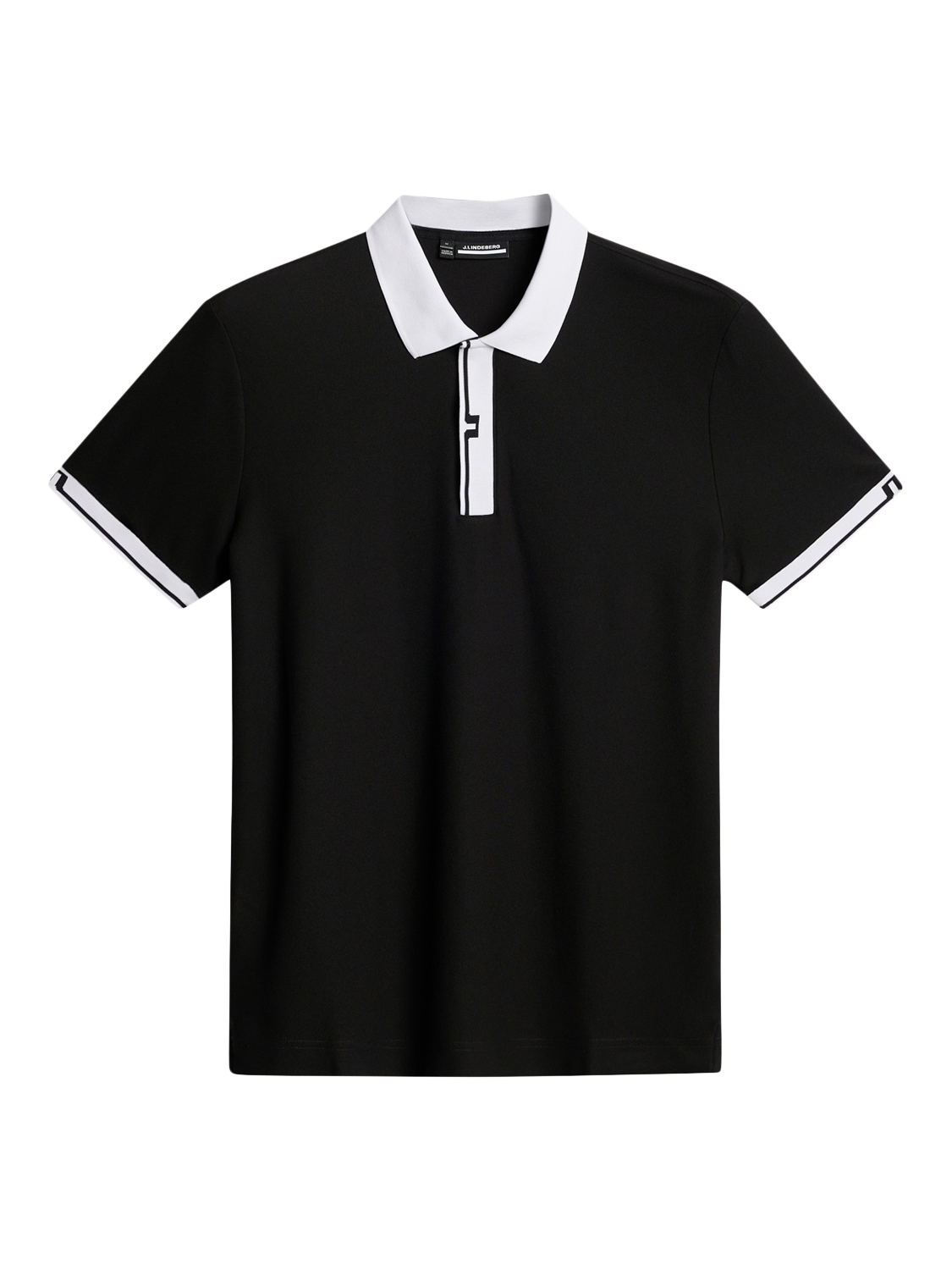 Product image 5 of 5, which shows J.Lindeberg Bay Slim Fit Short Sleeve Polo Shirt, Black, M