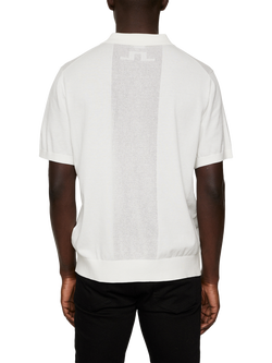 J.Lindeberg Reymond Solid Stripe Polo Shirt, White - view 2, White