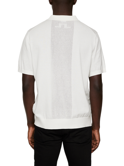 J.Lindeberg Reymond Solid Stripe Polo Shirt, White - view 2, White
