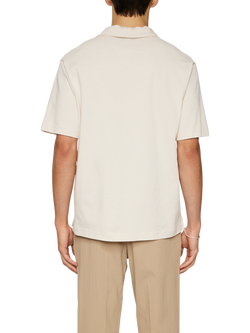 J.Lindeberg Roy Short Sleeve Relaxed Polo Shirt, Moonbeam - view 2, Moonbeam