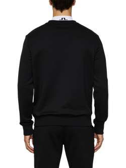 J.Lindeberg Alpha Crew Neck Jumper Sweatshirt, Black - view 2, Black