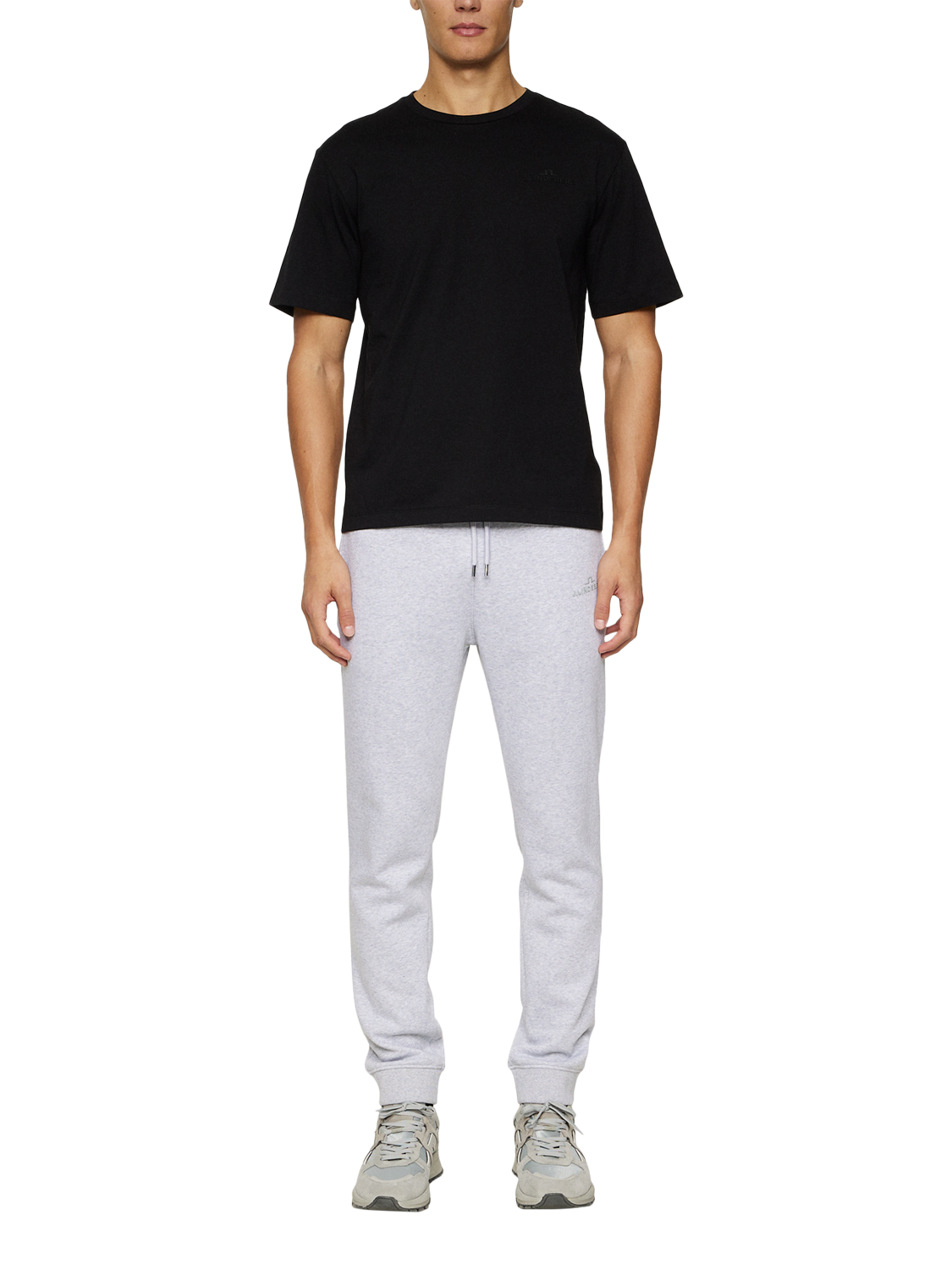 Product image 3 of 5, which shows J.Lindeberg Alpha Cotton Regular Fit T-Shirt, Black, S