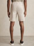 Reiss Climb Elasticated Drawstring Waist Cargo Shorts, Stone