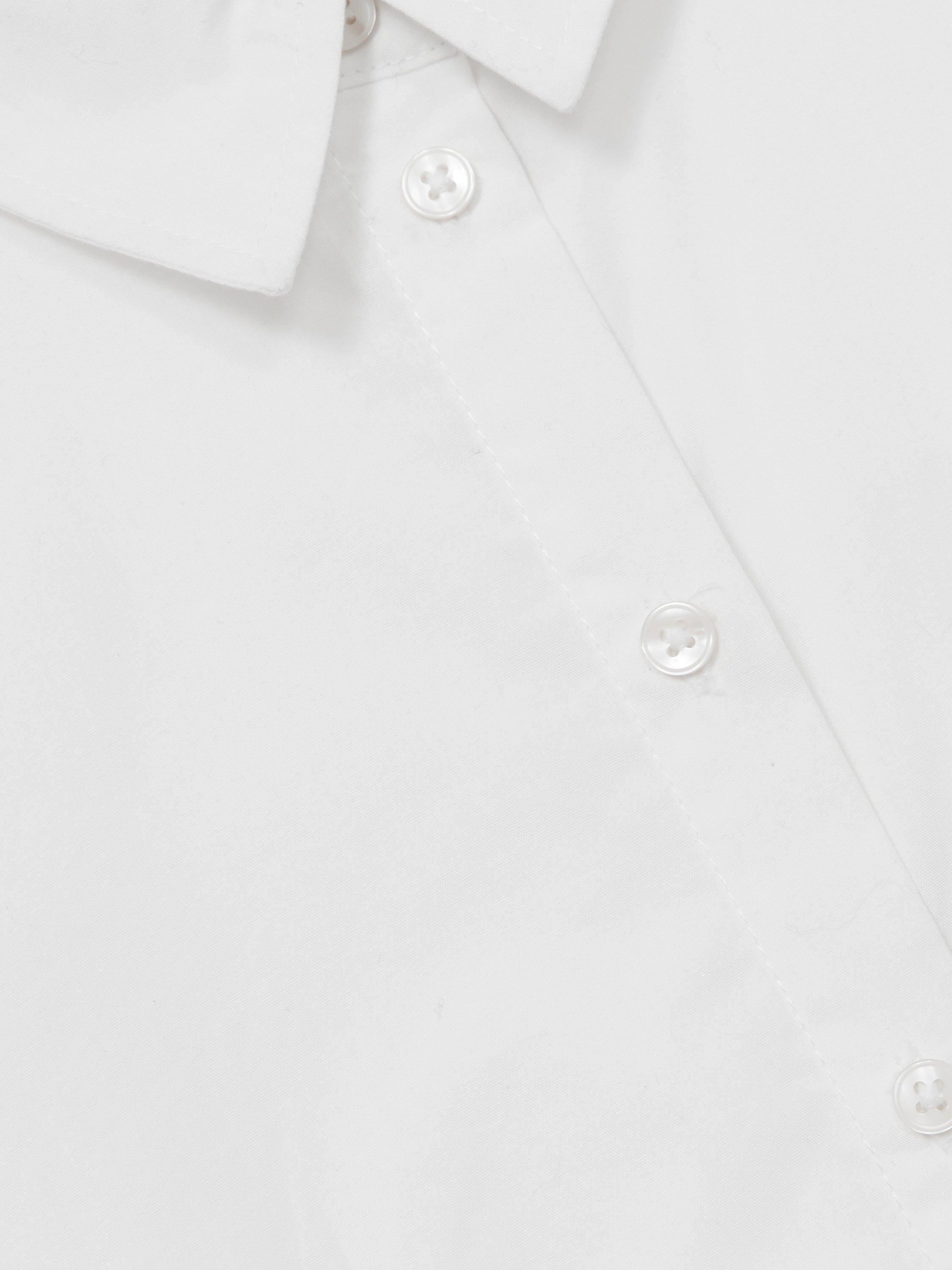 Product image 4 of 4, which shows Reiss Kids' Kiari Cotton Shirt, White, 9-10 years