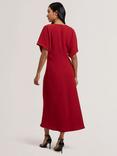 Ted Baker Carnid Tailored Midi Dress, Dark Red
