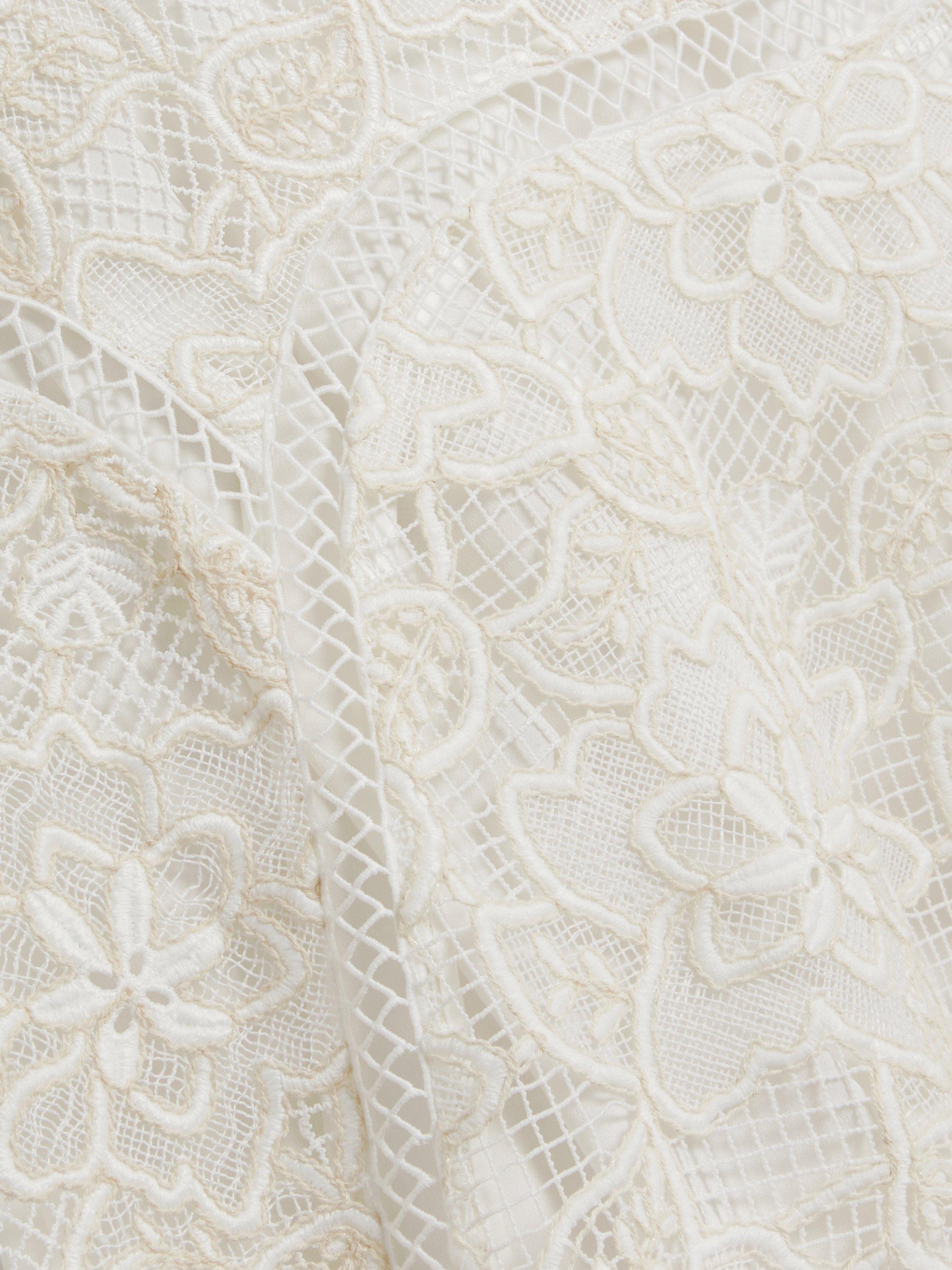 Product image 4 of 5, which shows Ted Baker Darlei Lace A-Line Midi Dress, White, 6