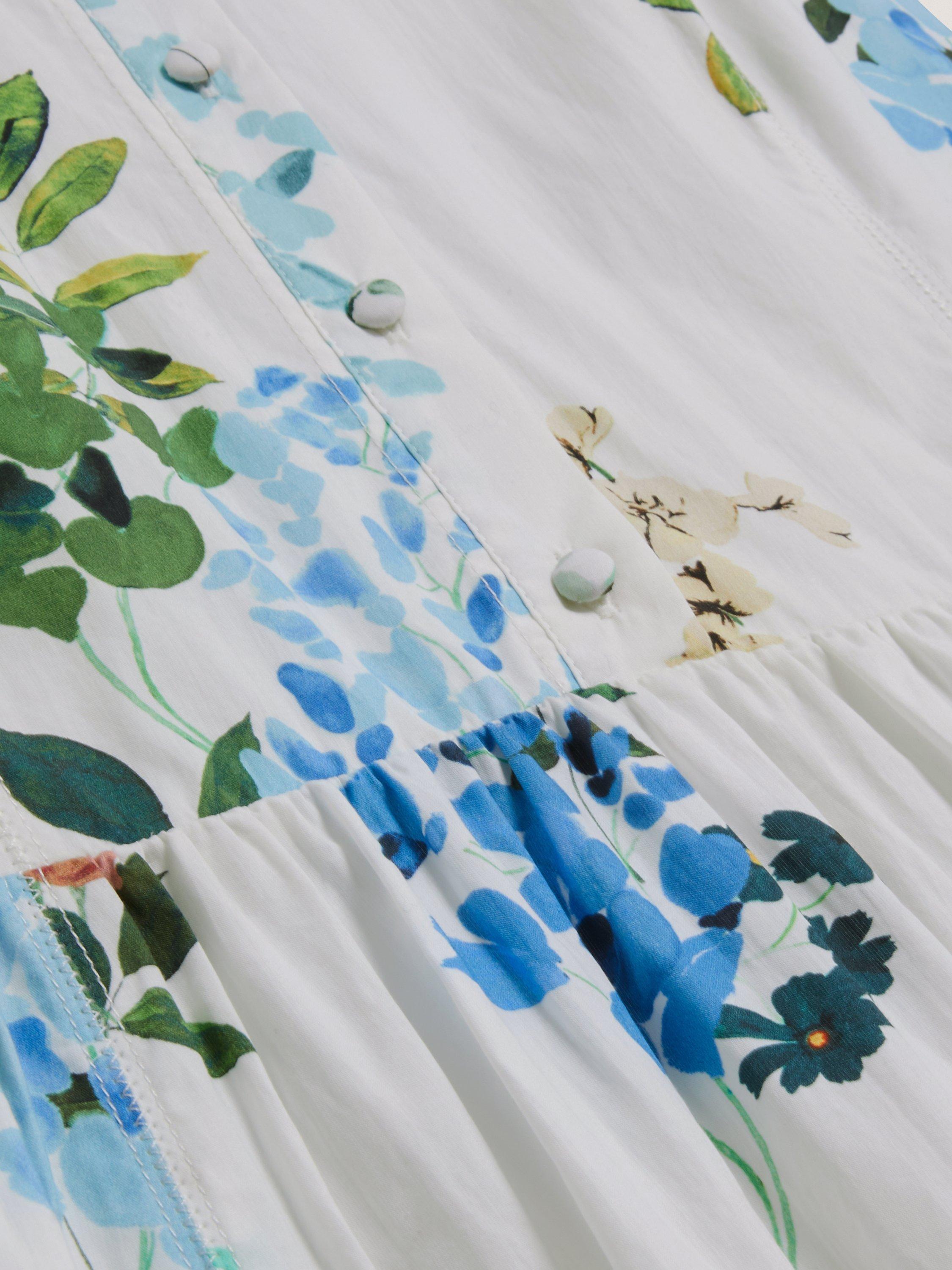 Product image 4 of 5, which shows Ted Baker Giolia Leaves Midi Dress, White, 12