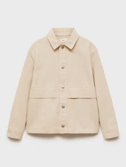 Mango Kids' Guillem Jacket, Pastel Brown, Pastel Brown