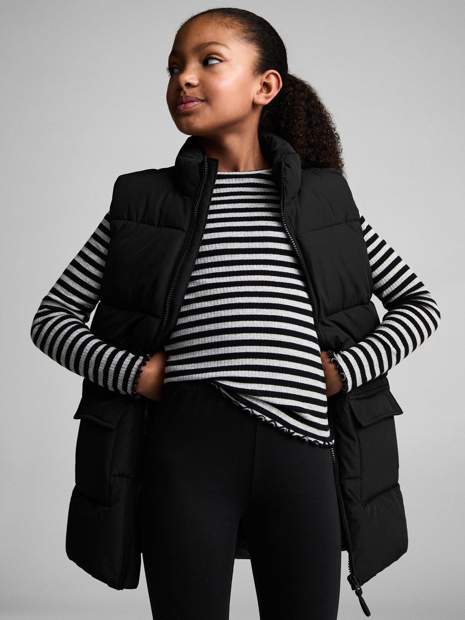 Product image 1 of 7, which shows Mango Kids' Lolita Padded Gilet, Black, 11-12 years