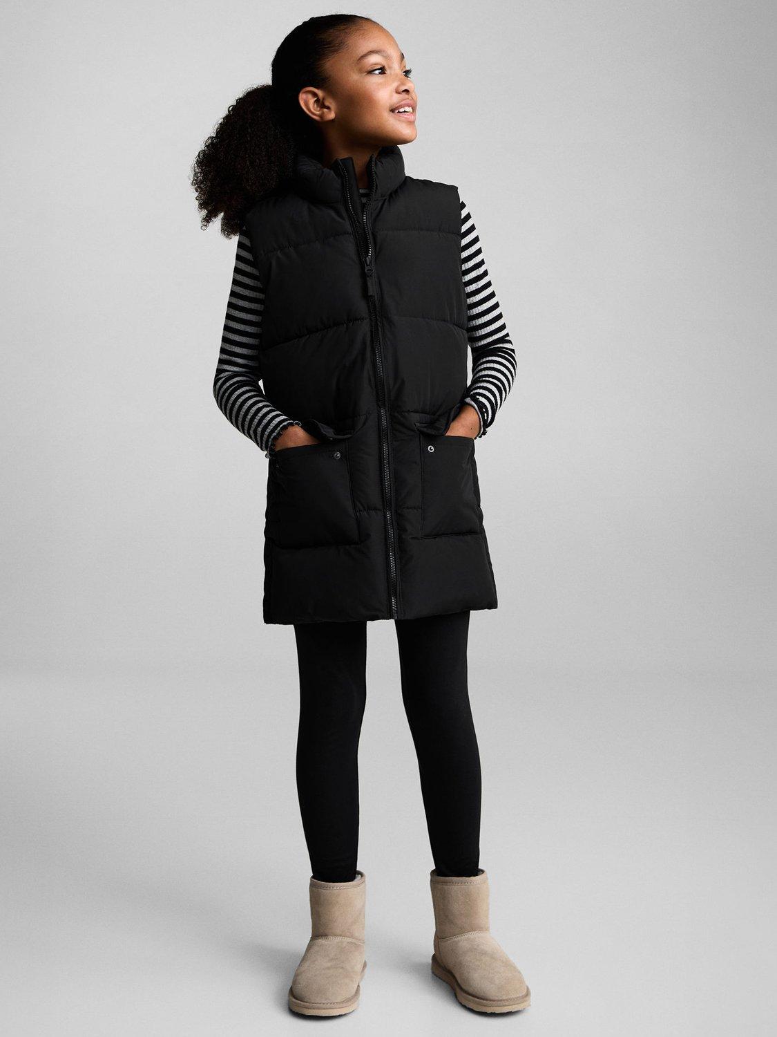 Product image 2 of 7, which shows Mango Kids' Lolita Padded Gilet, Black, 11-12 years