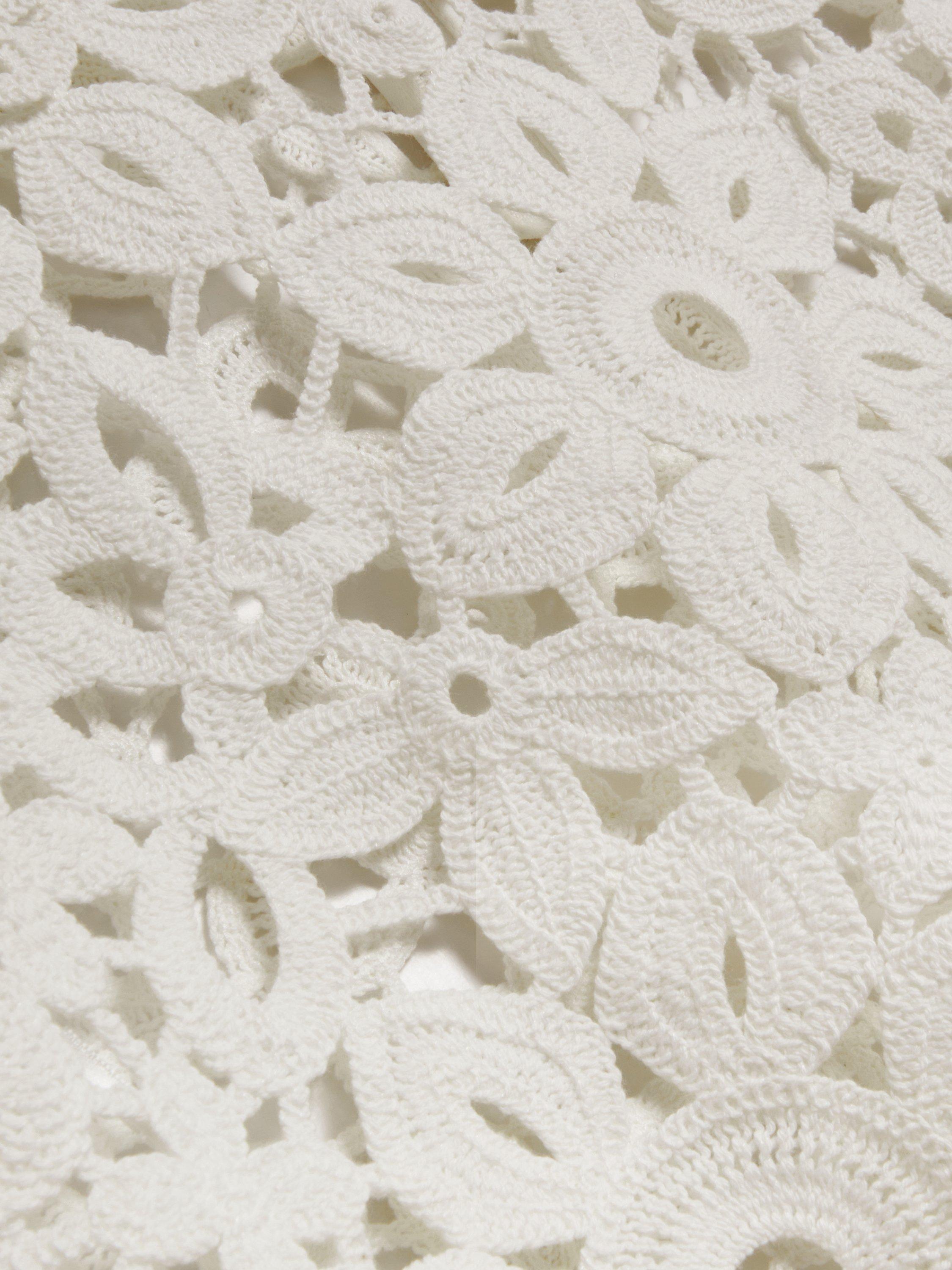 Product image 5 of 6, which shows Ted Baker Joyyra Crochet Knit Top, White, 10