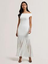 Ted Baker Giolia Leaves Midi Dress, White
