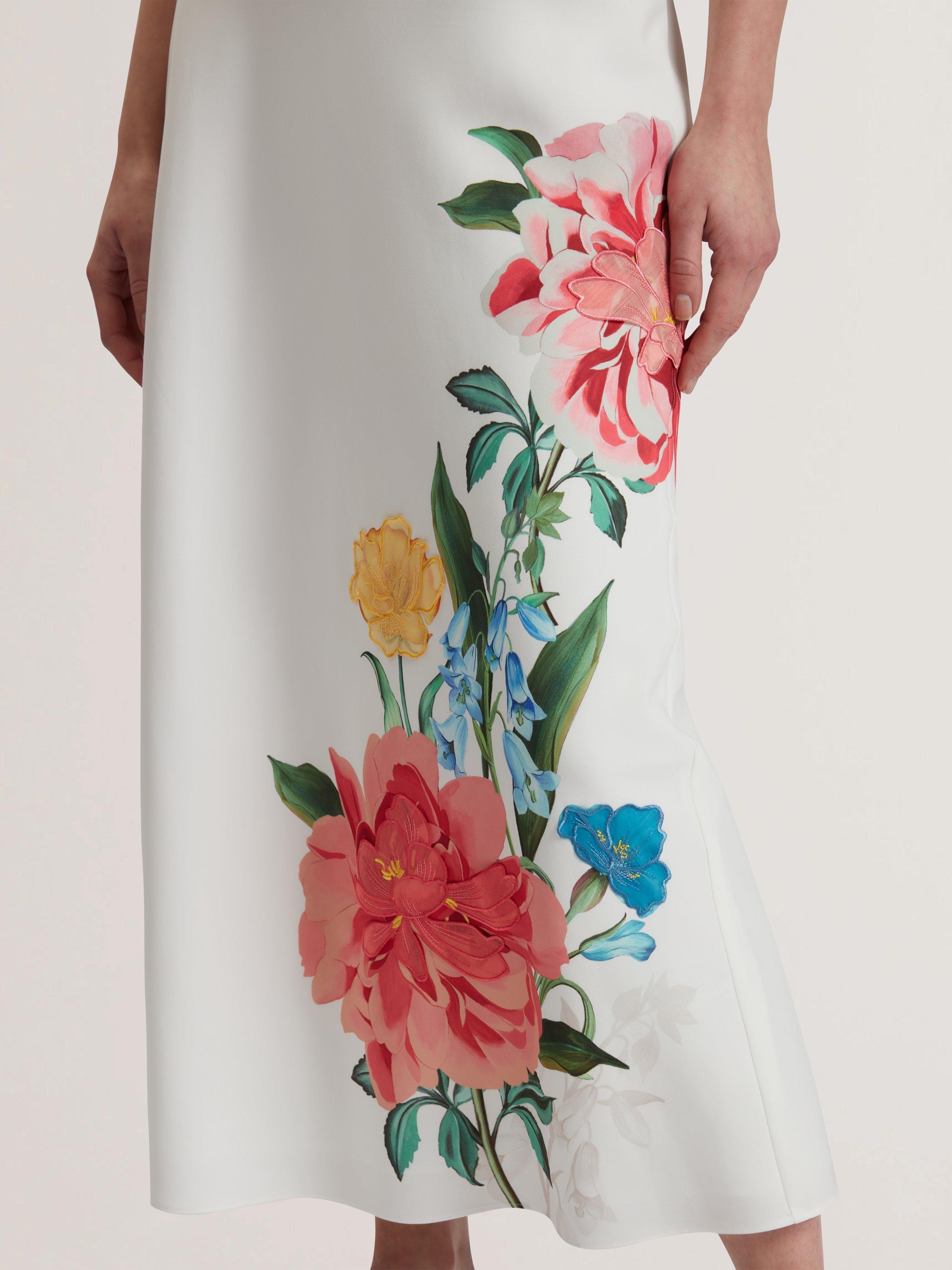 Product image 4 of 6, which shows Ted Baker Casla Floral Skirt, Multi, 6