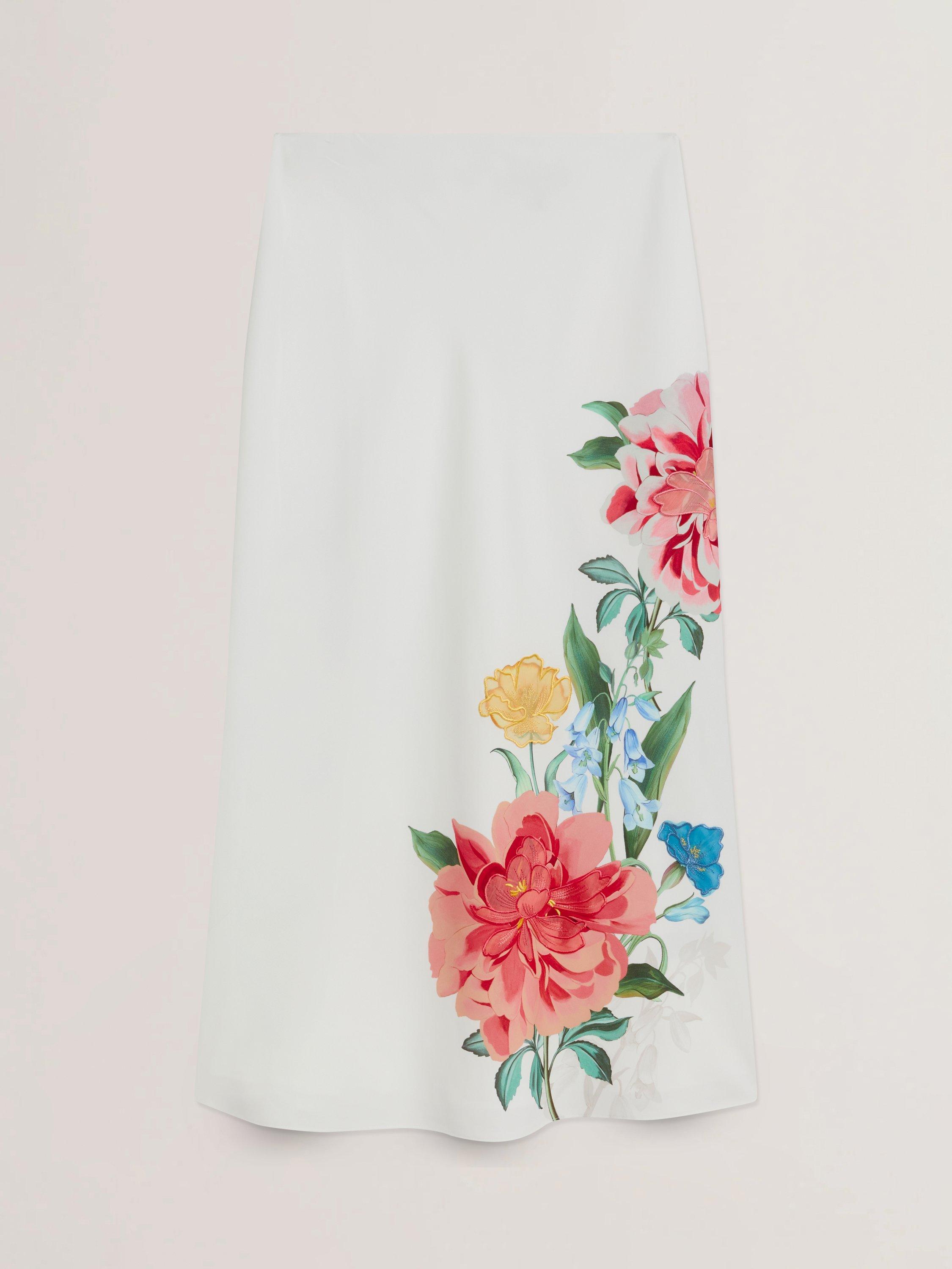 Product image 6 of 6, which shows Ted Baker Casla Floral Skirt, Multi, 6
