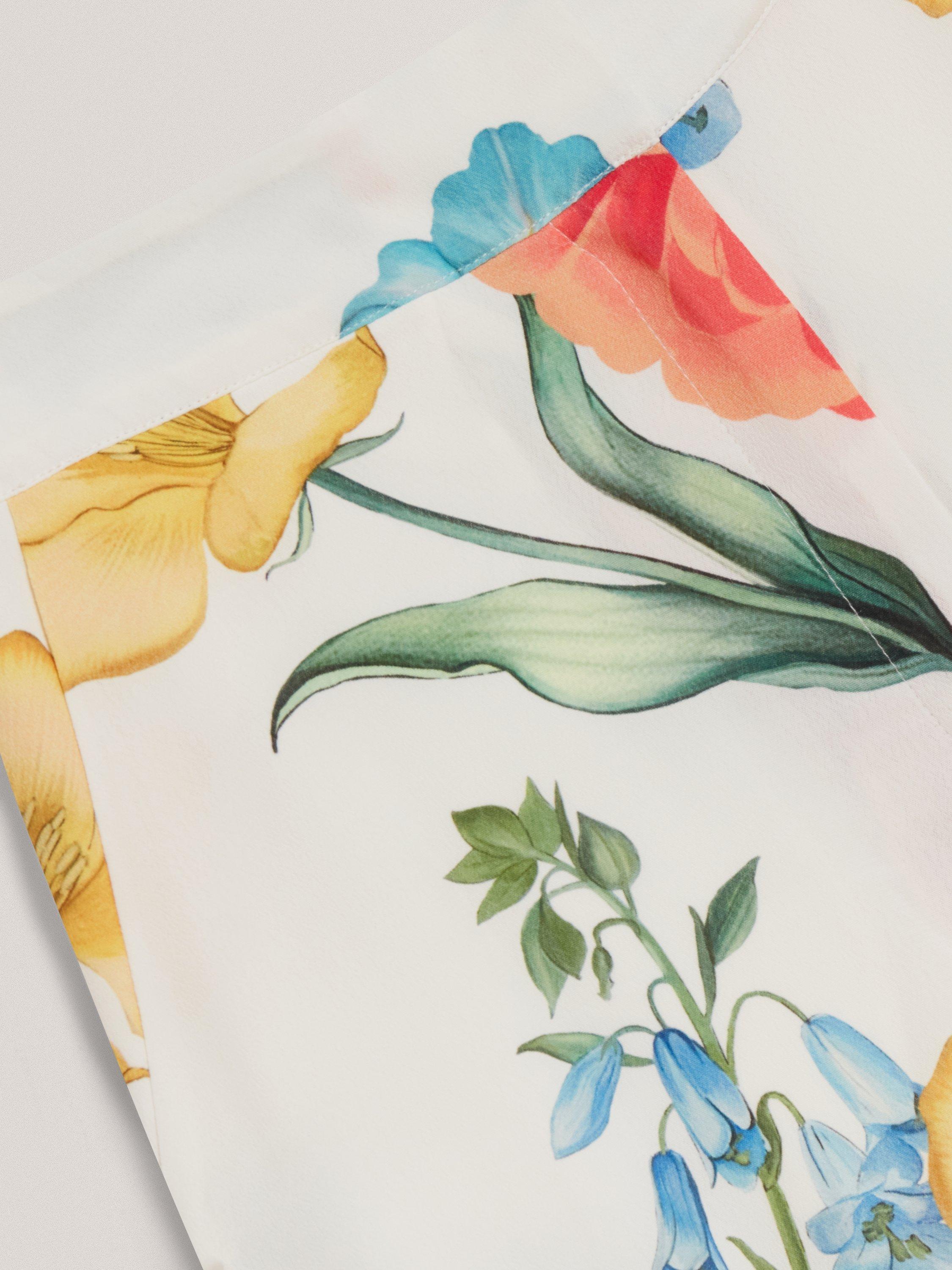 Product image 5 of 6, which shows Ted Baker Graphic Floral Trousers, Multi, 8