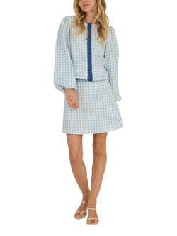 A-VIEW Liberta Check Jacket, White/Blue, White/Blue