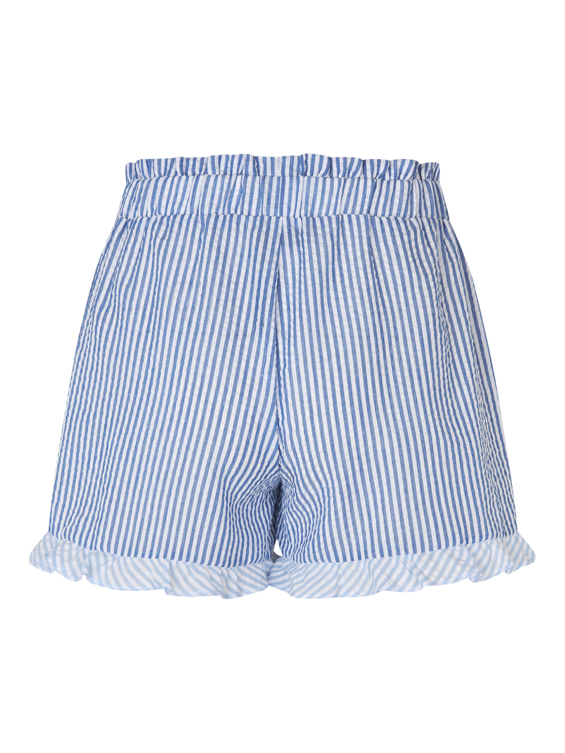 Product image 5 of 5, which shows A-VIEW Salvador Stripe Ruffle High Waisted Shorts, Navy/White, 12