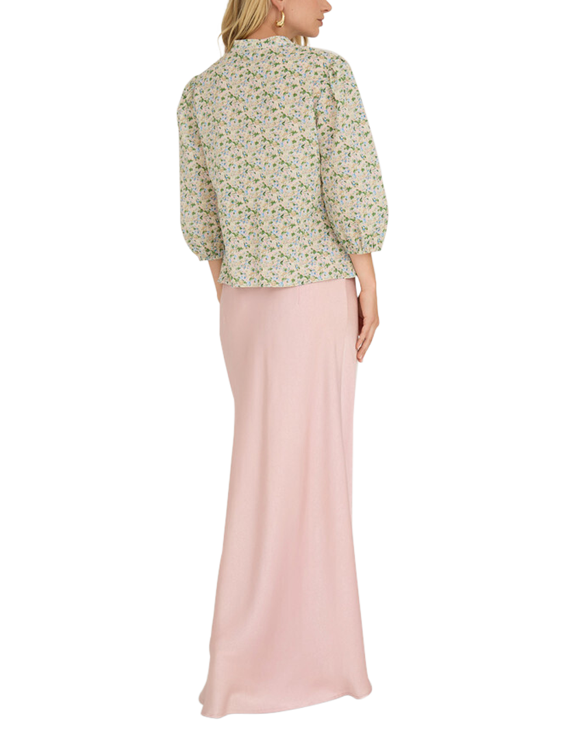 Product image 2 of 5, which shows A-VIEW Emily Satin Maxi Skirt, Pale Rose, 8