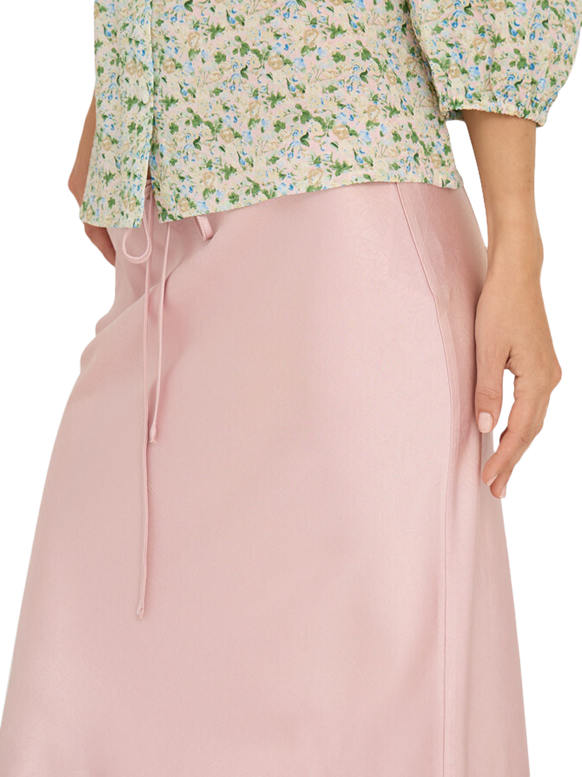 Product image 3 of 5, which shows A-VIEW Emily Satin Maxi Skirt, Pale Rose, 8