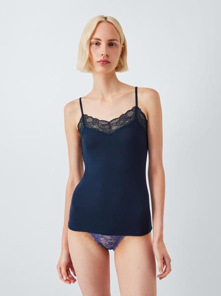 John Lewis Heat Generating Ribbed Thermal Vest, Dark Sapphire