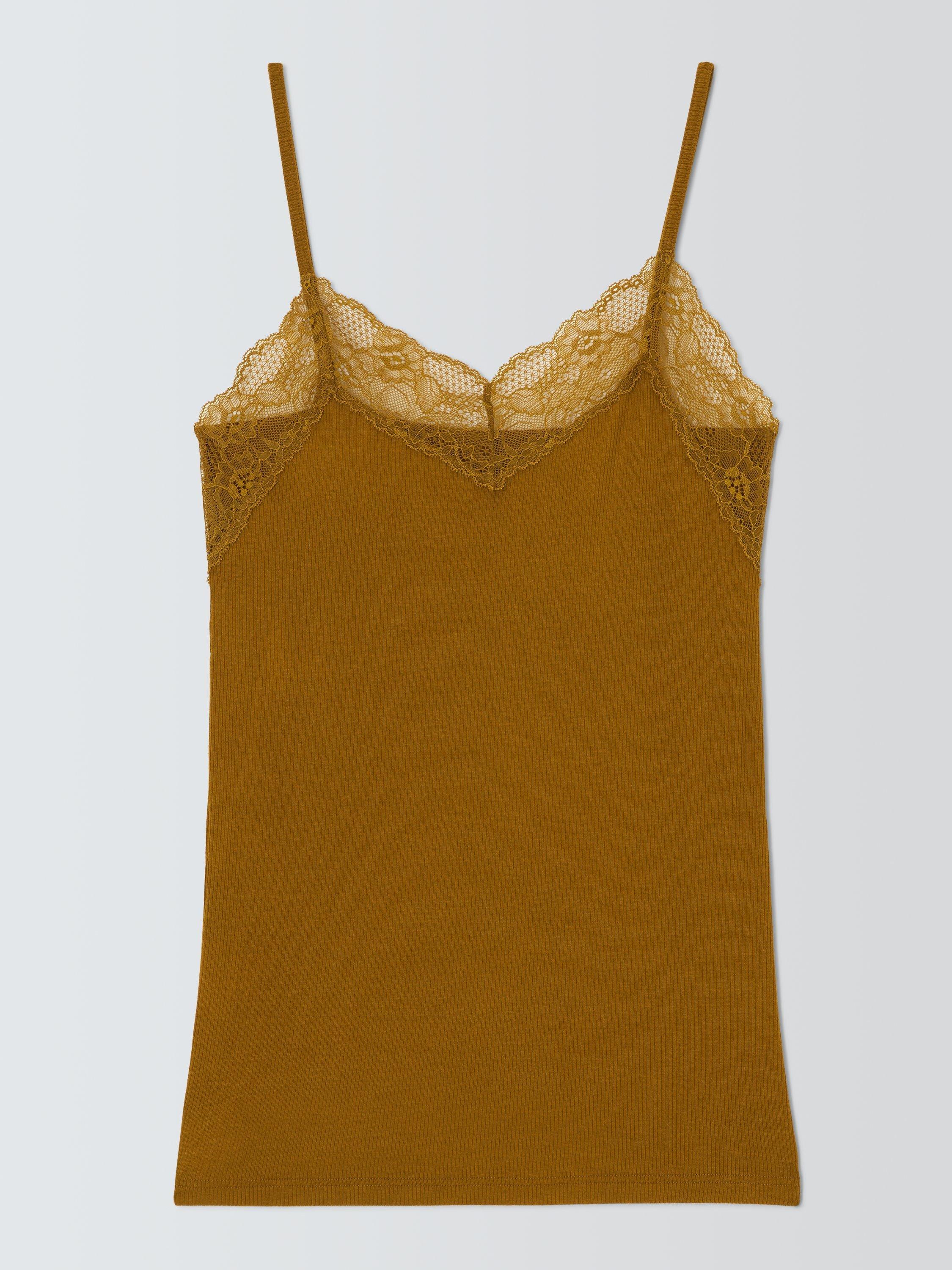 Product image 3 of 5, which shows John Lewis Heat Generating Ribbed Thermal Vest, Ochre, 8-10