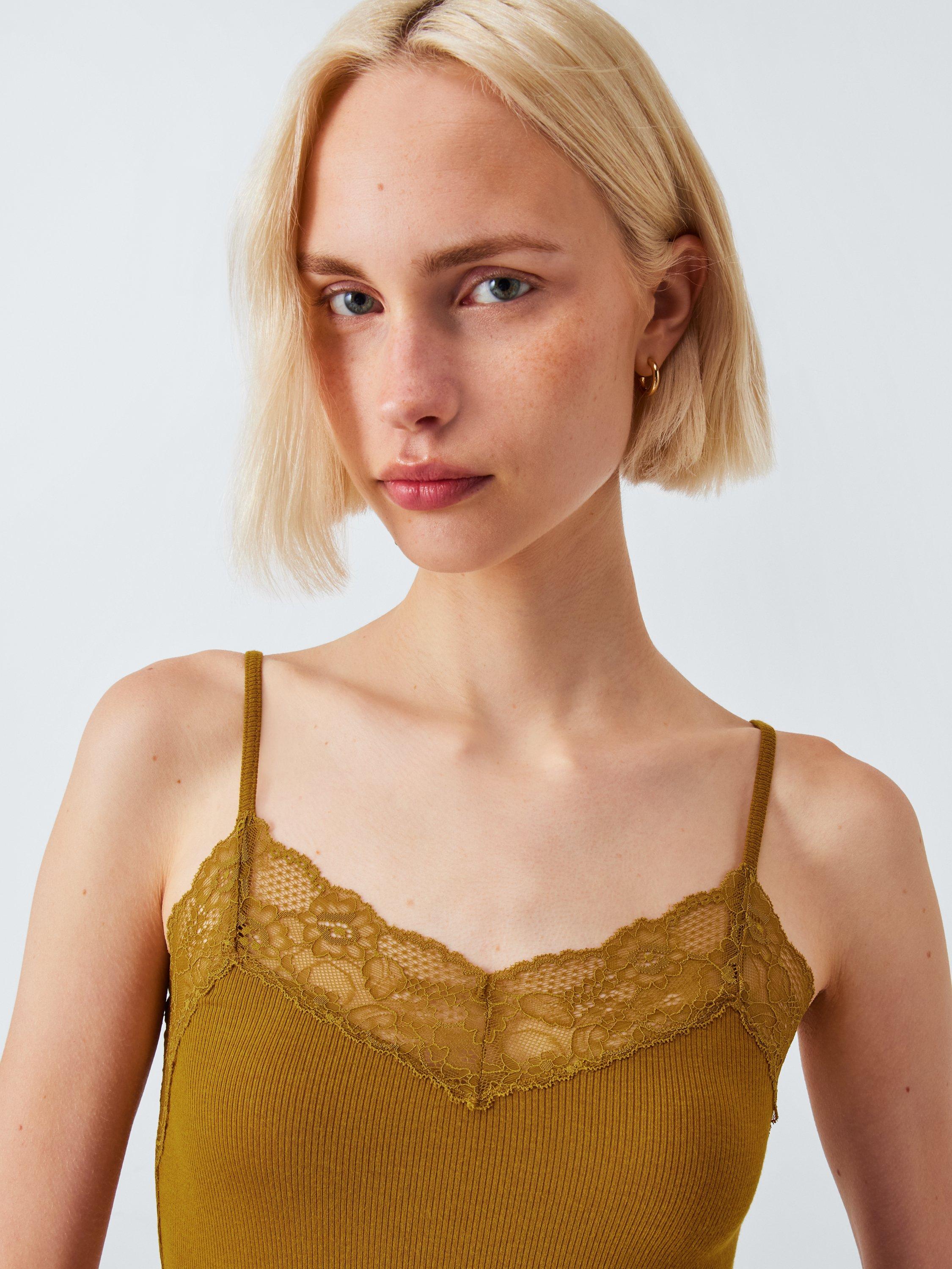 Product image 4 of 5, which shows John Lewis Heat Generating Ribbed Thermal Vest, Ochre, 8-10