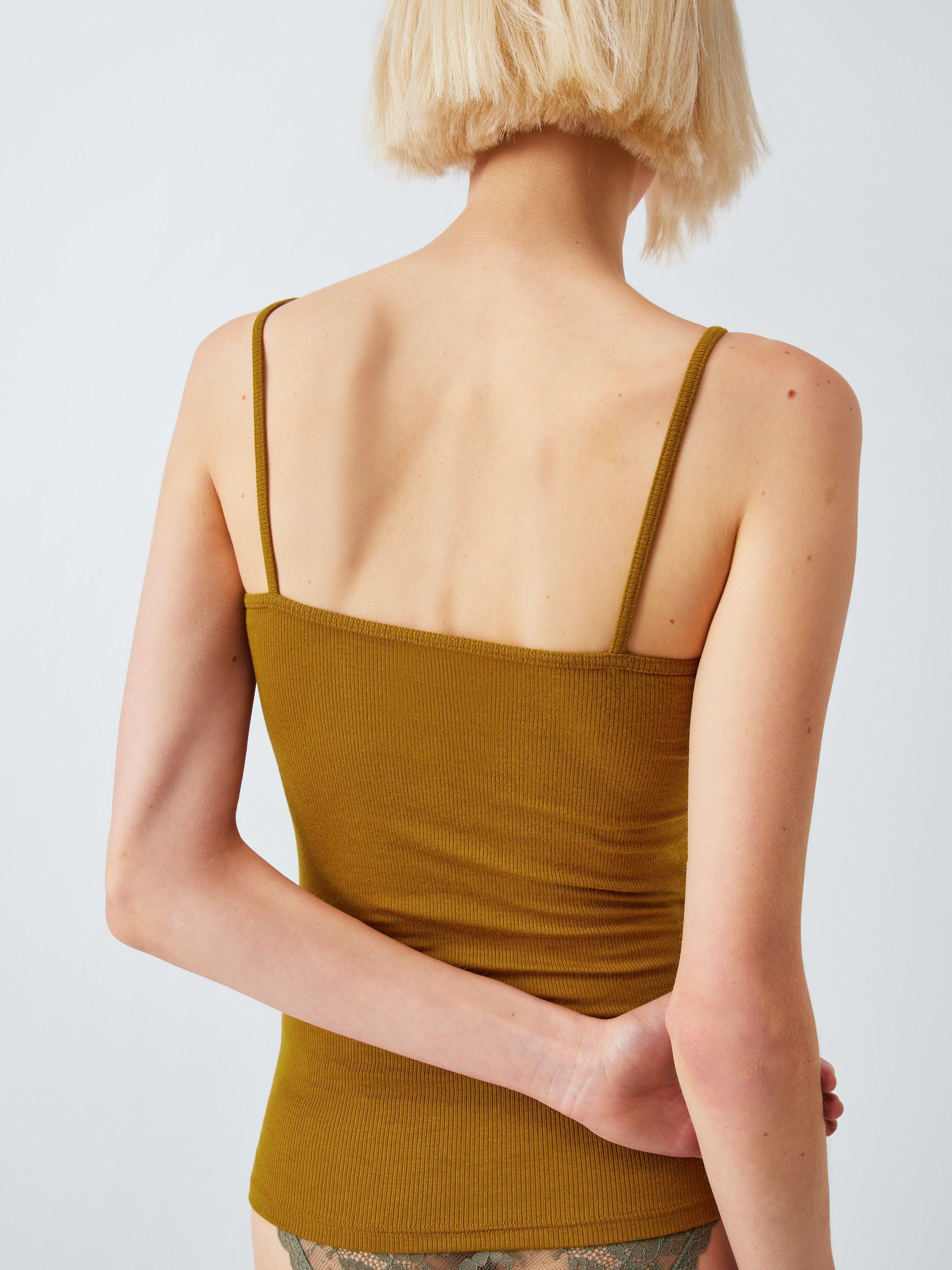 Product image 5 of 5, which shows John Lewis Heat Generating Ribbed Thermal Vest, Ochre, 8-10