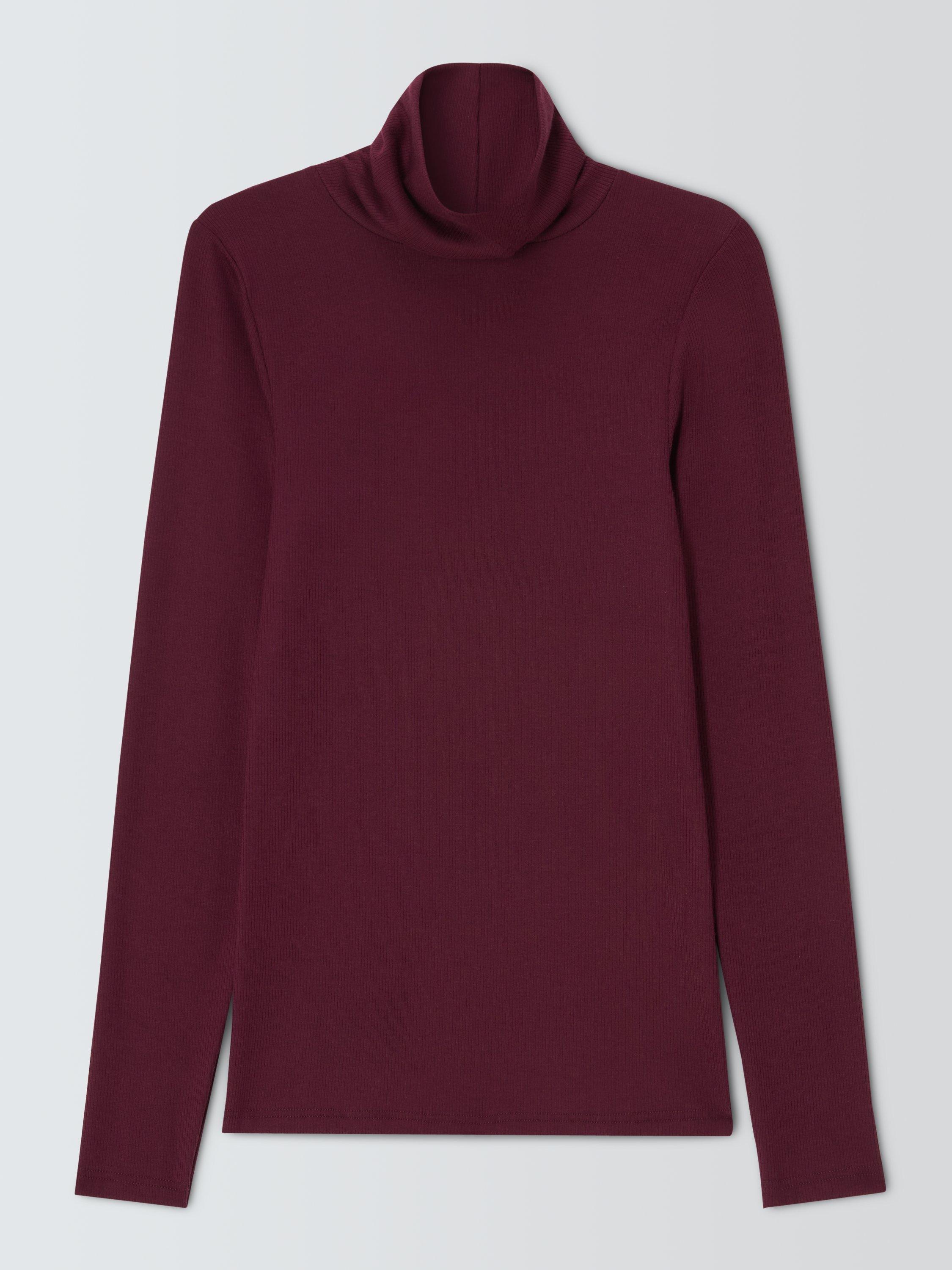Product image 3 of 5, which shows John Lewis Heat Generating Ribbed Roll Neck Thermal Top, Fig, 8-10