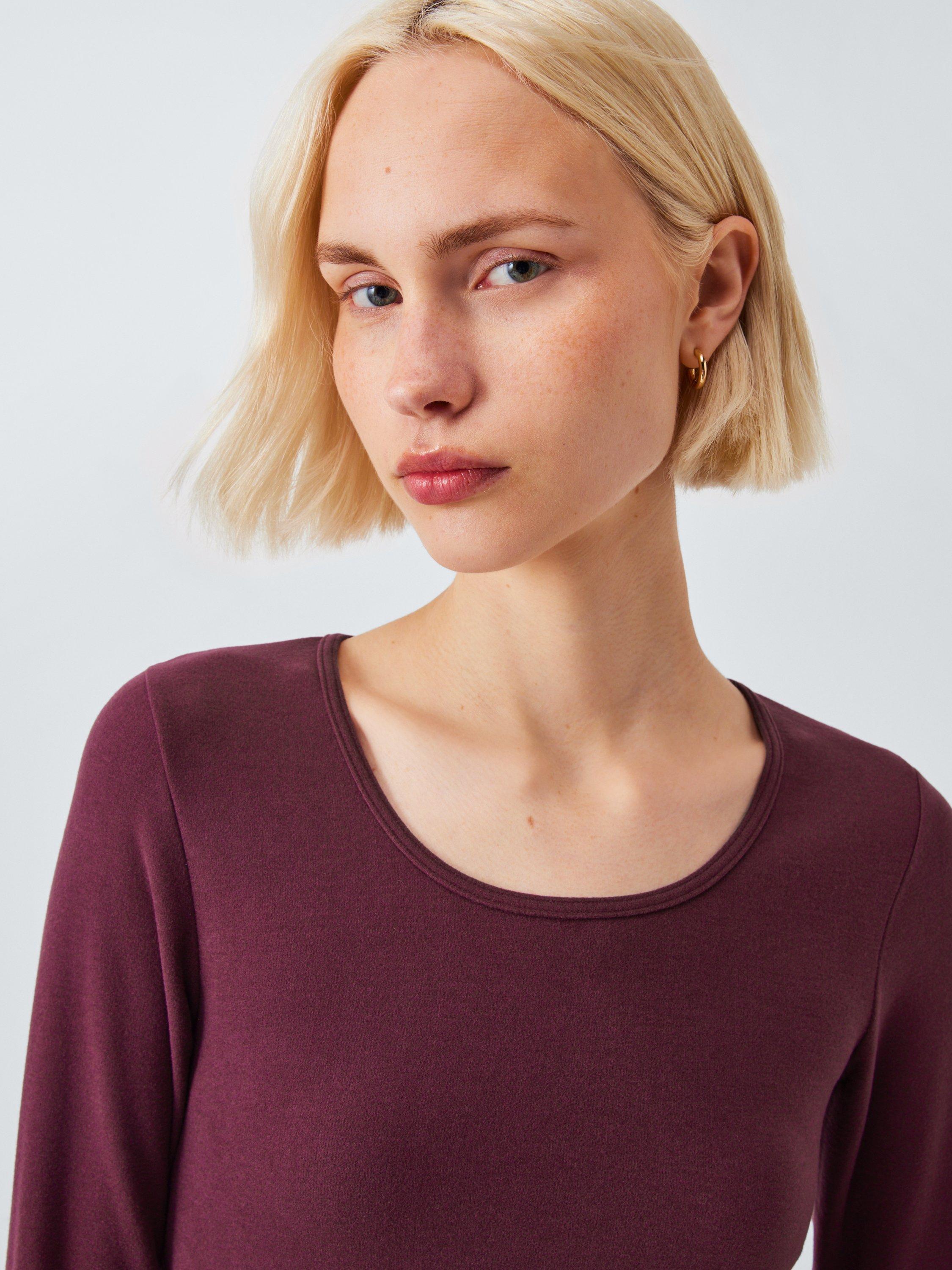 Product image 4 of 5, which shows John Lewis Long Sleeve Thermal Top, Fig, 8-10