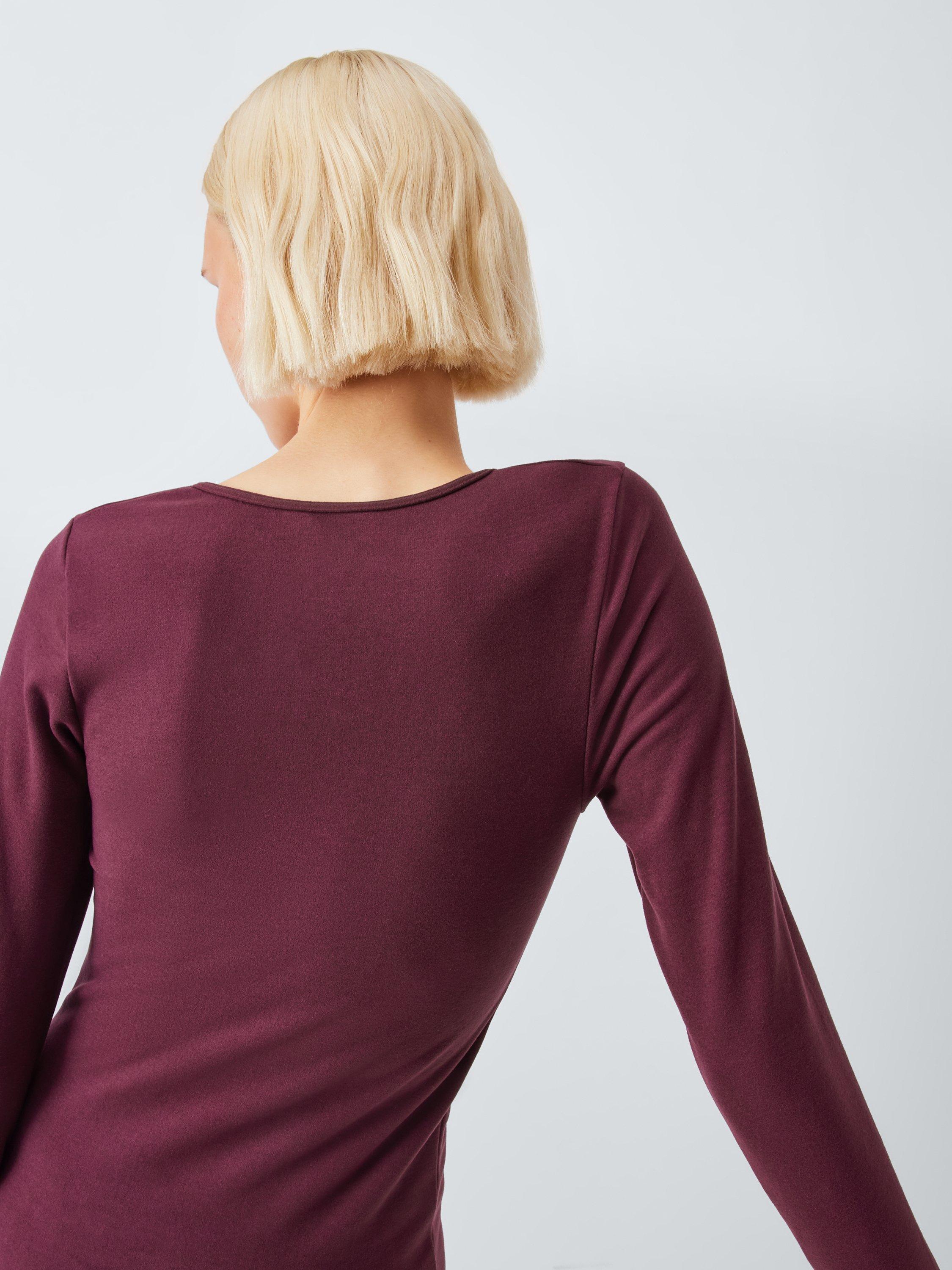 Product image 5 of 5, which shows John Lewis Long Sleeve Thermal Top, Fig, 8-10